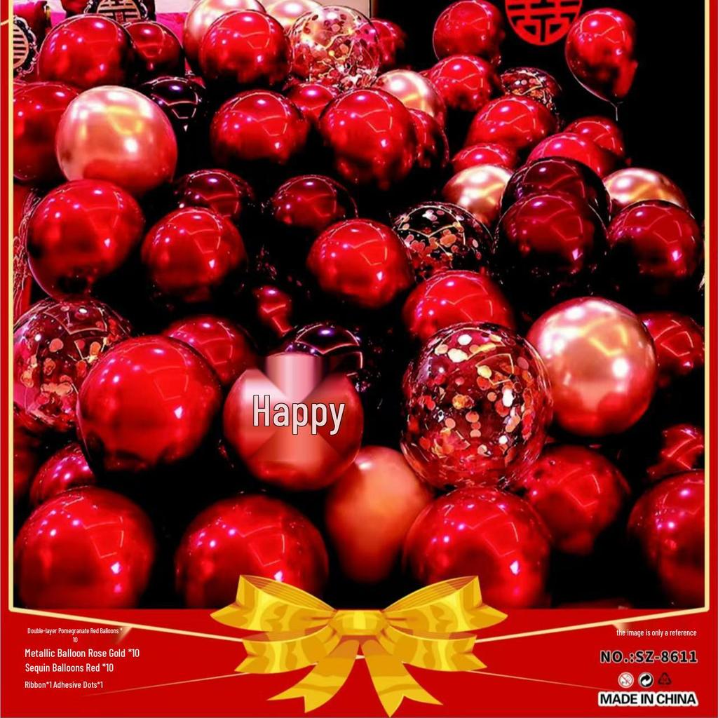 Pomegranate Red Wedding Balloons - 10 Inch Romantic Party & Proposal Décor