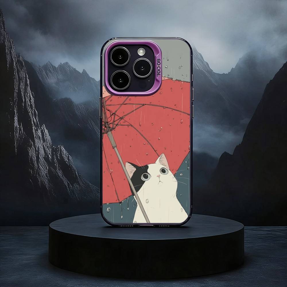 Cartoon C-Cat A-Art Black Candy silver phone case Phone Case For iPhone17,16,15,14,13,12,11 Plus,Pro Max iPhone13PROMAX