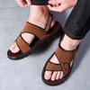 Herren Sommer Mode Rutschfeste Ledersandalen - Vielseitige Weiche Sohle Strand-Slipper