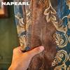 1 Stück NAPEARL Luxuriöser Floral Bestickter Tüllvorhang Nordischer Stil Fensterabdeckung für Schlafzimmer Wohnzimmer Heimdekoration