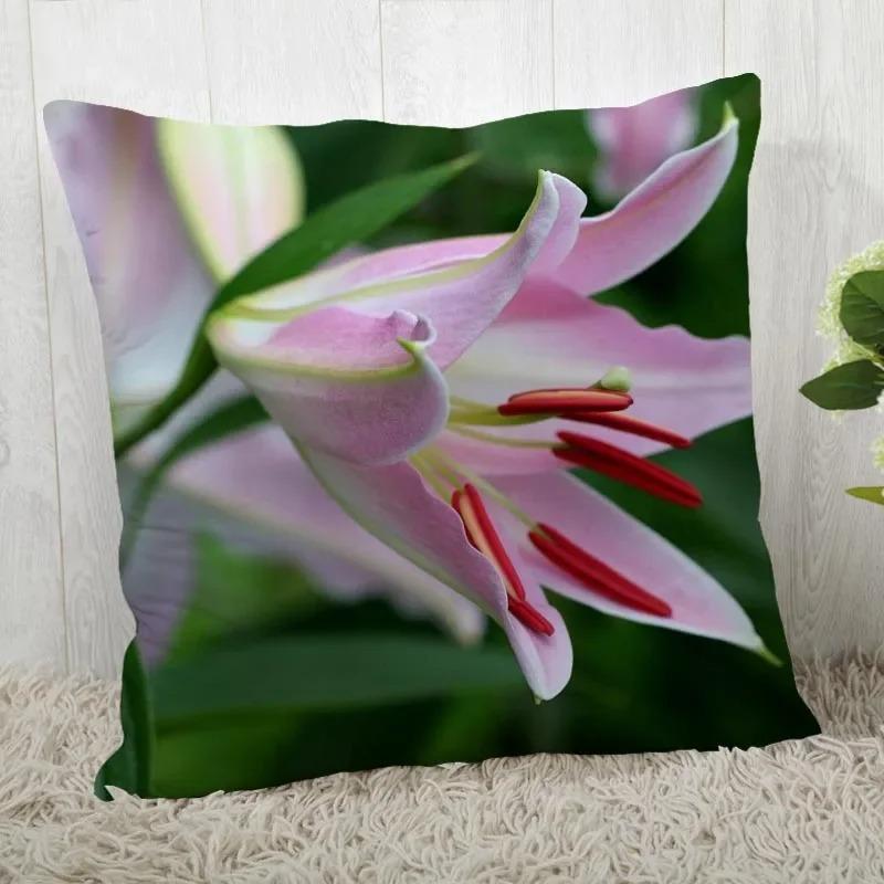 Home Decor Floral Printed Throw Pillow Cover Living Room Sofa Cushion Cover Bedroom Room Decorative Pillow Cover 45x45cm