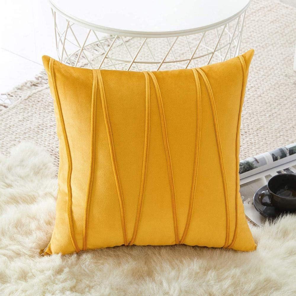 

Velvet Sofa Cushion Plush Model Room Pillow Ins Solid Color Twill Pillow Case Office Bedside Pillow 45 * 45Cm (one without pillow core)