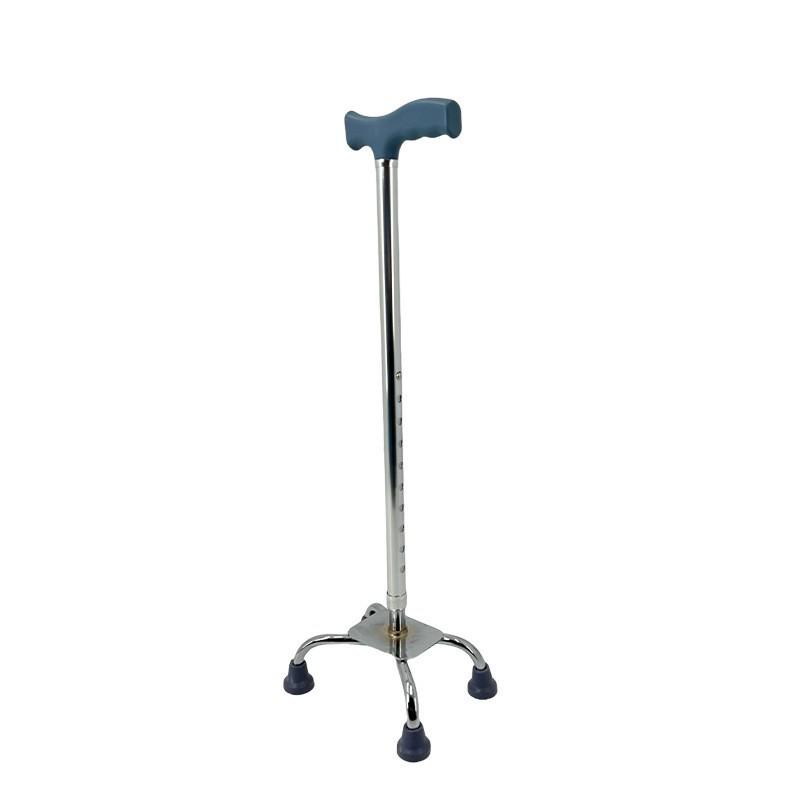 Stable Non-Slip Four-Legged Adjustable Lightweight Aluminum Walking Cane for Elderly
