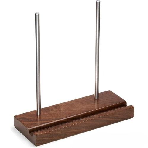 Bule Maple Wooden Record Stand, Record Storage Rack (Black Walnut)