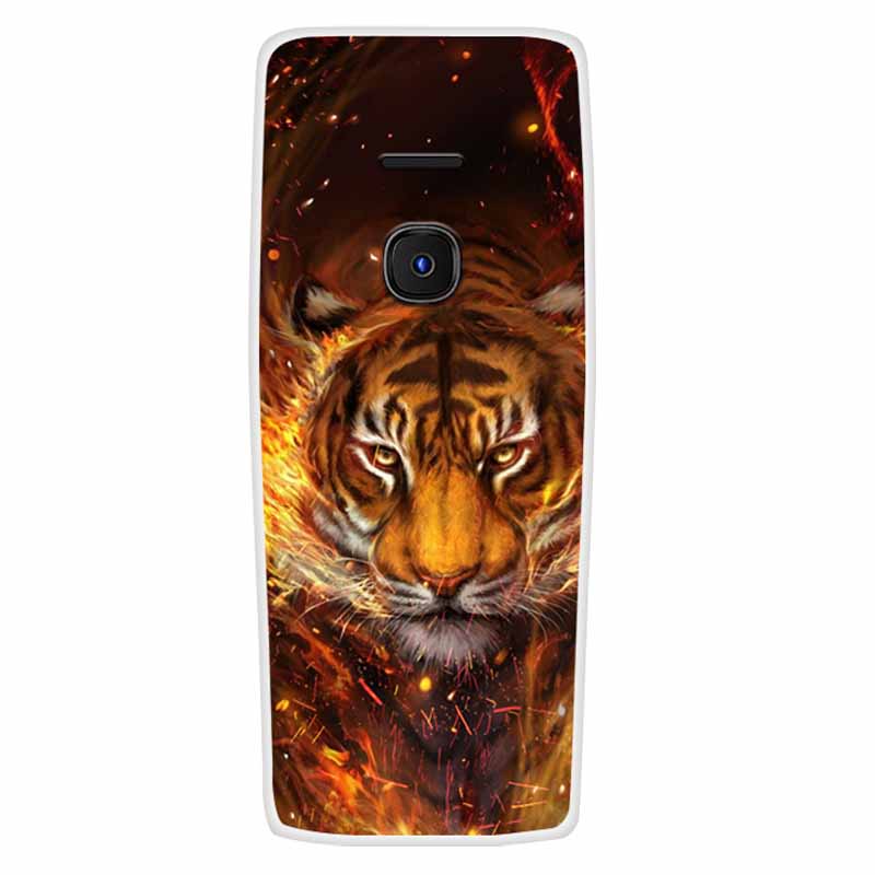 For Nokia 8210 4G Case Soft Silicone Owl Wolf Fashion Back Covers for Nokia 6300 4G Cases Lovely Painted Marble Protection Bags
