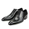 Fashion Black Dress Shoes Oxfords for Mens Luxury Business Party Banquet Daily Retro Genuine Leather Shoe Lace-up Handmade Wedding Shoes