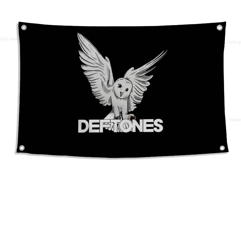 

1 шт. Флаг группы Deftone Alternative Metal Флаги и баннеры Четыре отверстия Флаг Полиэстер Наружный декор Эстетика комнаты 74x94cm(29x37in)