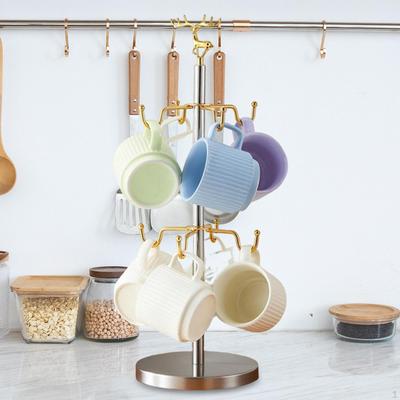 Stojan na hrnčeky Strom Pojme 8 hrnčekov Stojan na kávové šálky Profesionálny do obývačky