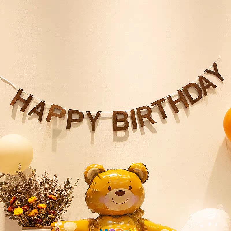 Ins Style, Happy Birthday Macaron Banner, Baby Party, Birthday, Party Photo Props, Decorate Walls, Set Up Props