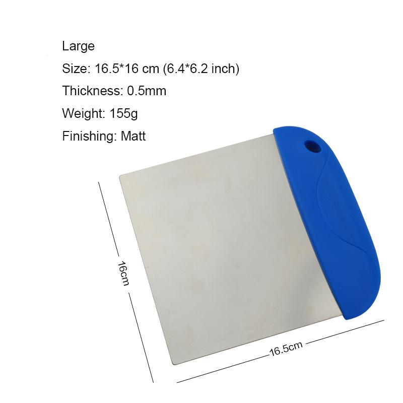 Hot Sale Stainless Steel Pizza Cutter Portion Maker Food Scrapers Rubber Handle Cut Knife Dough Pastry Scrapers Chopper