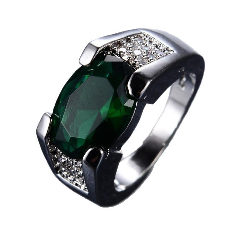 INS ring women's European and American jewelry micro-inlaid color zirconium gemstone creative jewelry accessories women