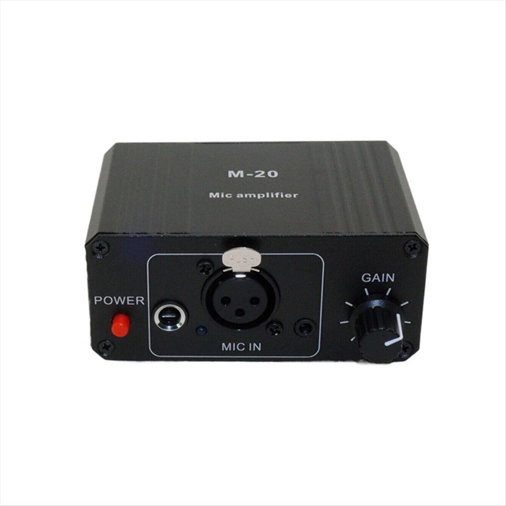 Dynamic Microphone Condenser Mic Amplifier M-20 Audio 48V Phantom Power Charging Black for Live Sound Card Speaker B