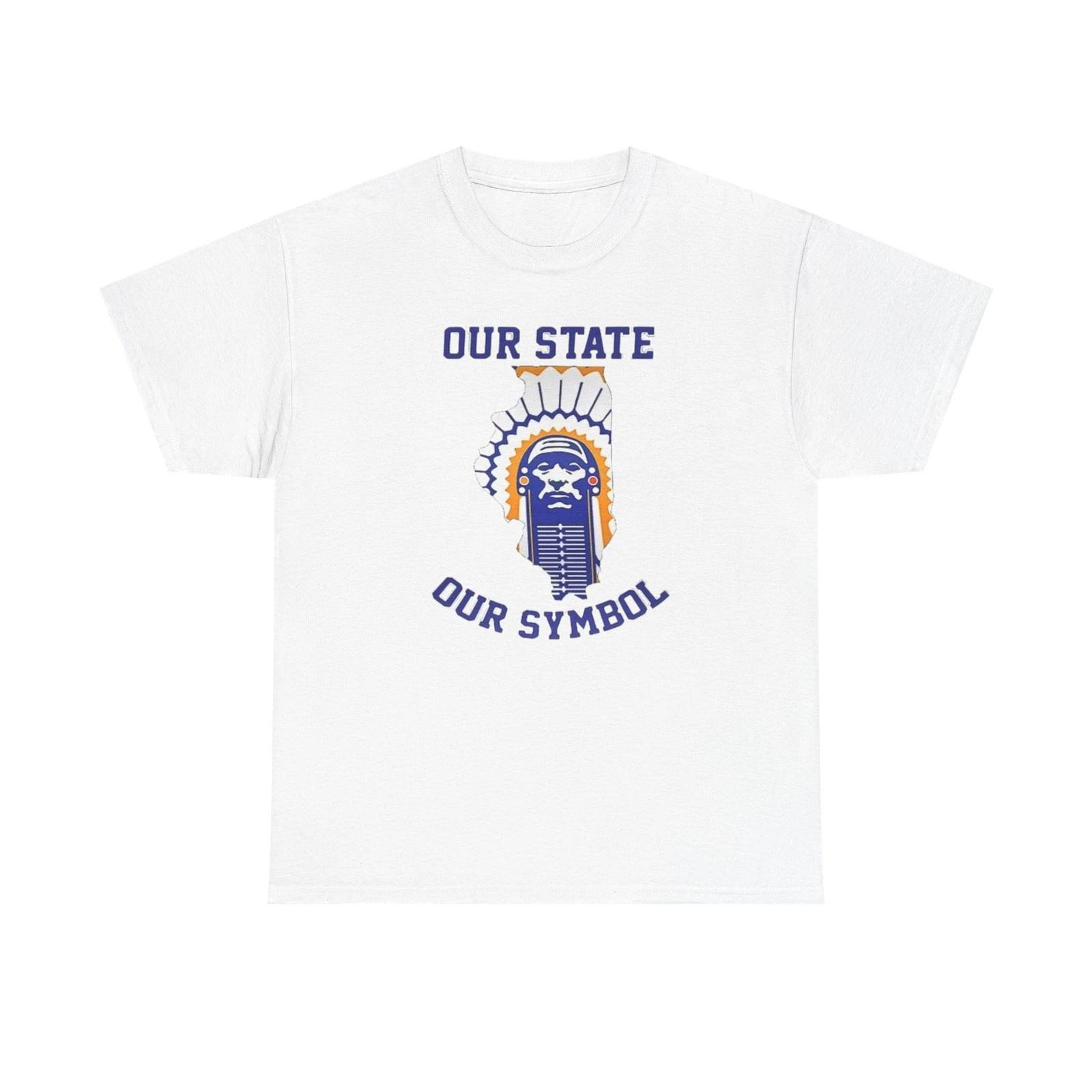 Illinois Chief Illiniwek Banned Mascot Our State Our Symbol Printed T shirt S