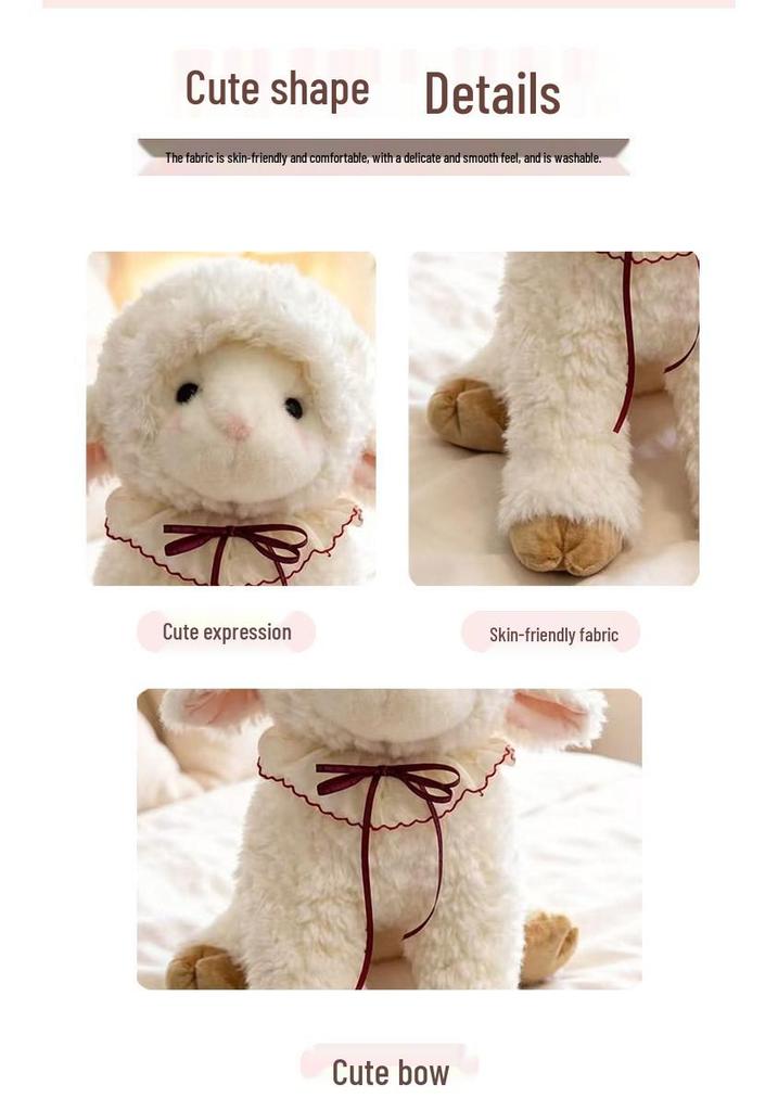 Cute Lamb Plush Backpack - Adorable Sheep Shoulder Bag Gift for Girls