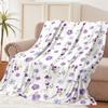 Lavendel-Serie digital bedruckte Polyester Schlafzimmer Samt Flanell Decke Fleece weiche Sofadecken für Betten