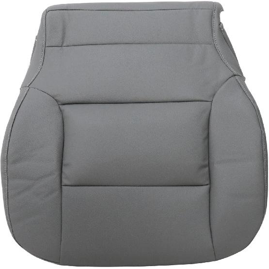SecosAutoparts Driver or Passenger Side Bottom Leather Seat Cover Dark Ash Gray Compatible with Chevy Silverado 1500 2500HD 3500HD LT LS LTZ Z71