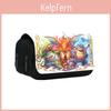 Pokemon Pattern Double Layer Flip Cover Stationery Storage Pencil Bag For Students And Kids