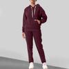 Women's Fashion Solid Colour Long Sleeve Long Pants Sport Two Piece Set