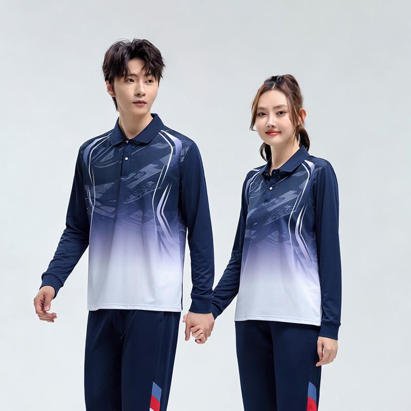 Unisex Long Sleeve Polo Sports Set - Spring/Autumn Team Uniform