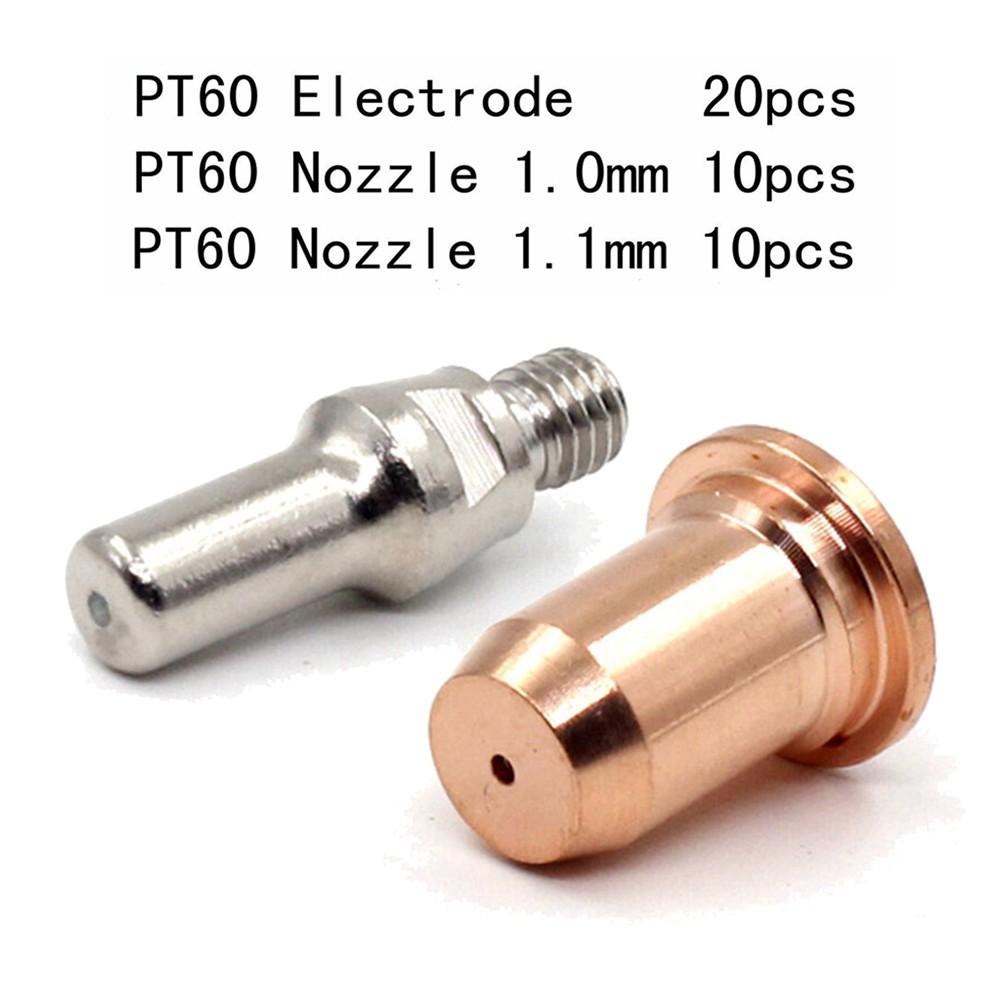 40pcs Plasma Tips 1.0mm 1.1mm Electrode 52582 For IPT-60 PT60 PT40 IPT-40 Torch