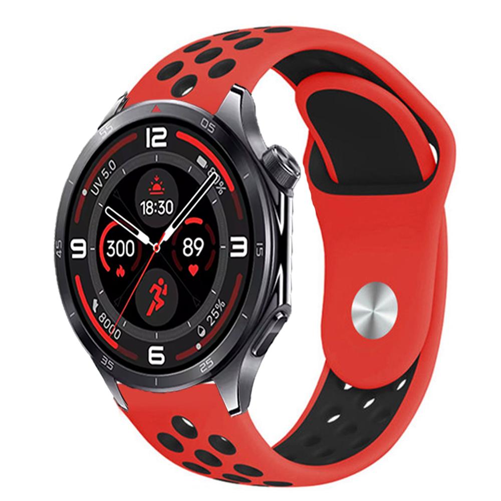 18mm 22mm 20mm Zweifarbiges Silikonarmband für Oneplus Watch 3 43mm 46mm/Lite/2R Atmungsaktives Armband für OPPO Watch S/X2 mini Band