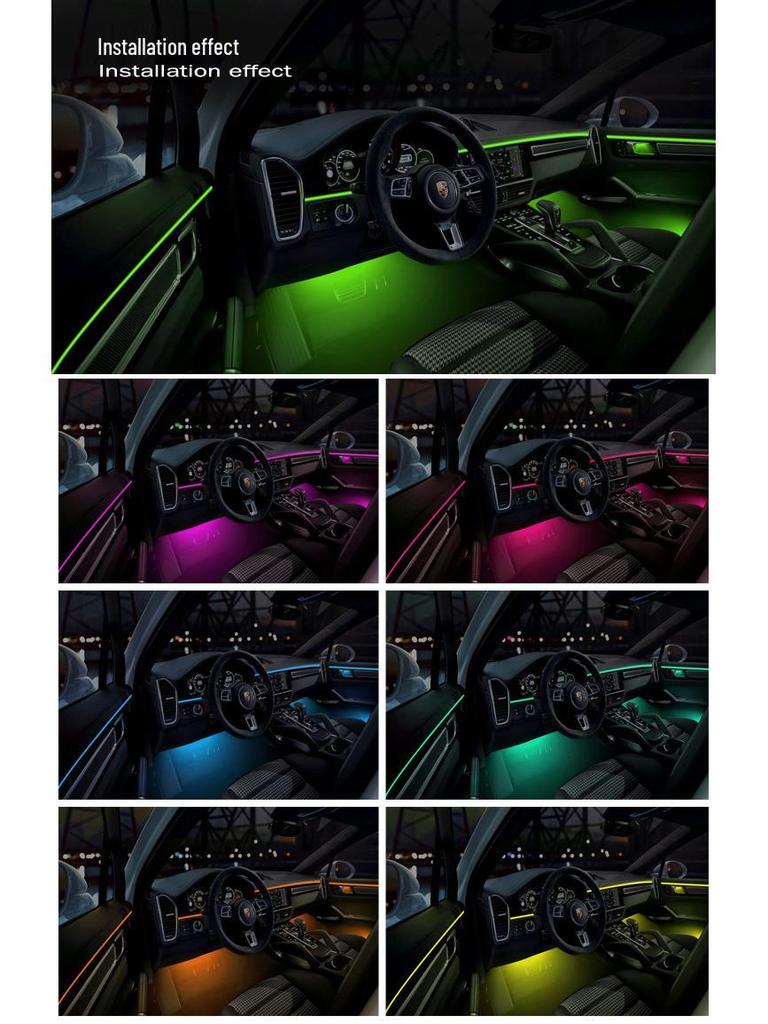 Sound-Activated RGB Car Ambient LED Light Strip for Music Rhythm