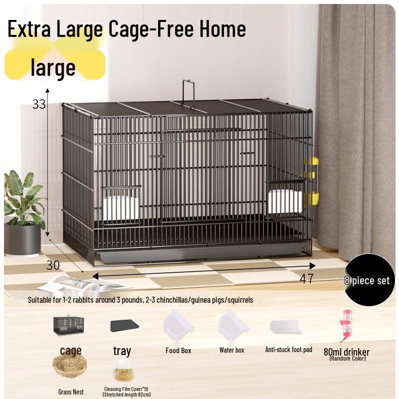 Indoor Guinea Pig Cage with Toilet, Anti-Spray Urine Protection, and Special Villa Design