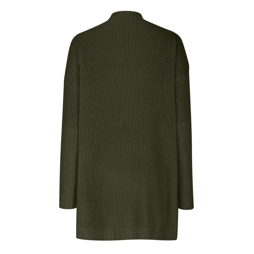 Damen Langarm Strickkleid Stehkragen Geripptes Figurbetontes Kleid Pullover Pullover Kleider