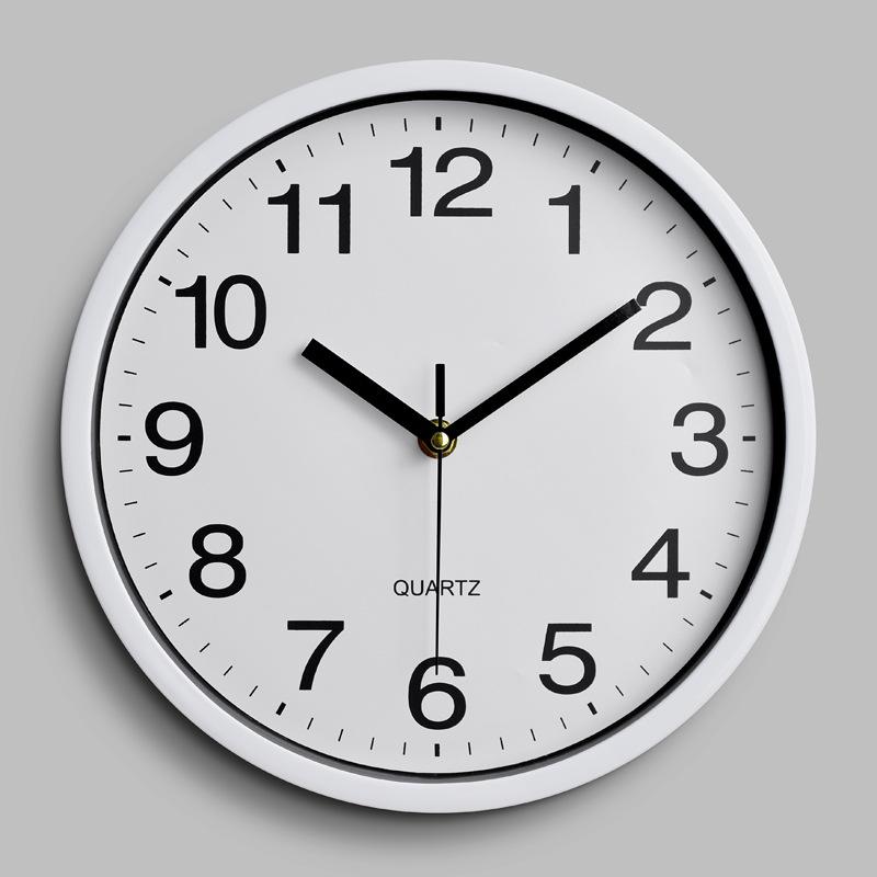 10 Inch 25CM Plastic Wall Clock Quartz Clock Bedroom Living Room Wall Clock Simple Clock