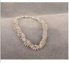 Korean Fashion Rhinestone Woven Cross Bracelet