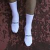 1 Pair Anti-Slip Silicone Wear Resistant Thin Sport Socks Letter Print Mid-Tube Unisex