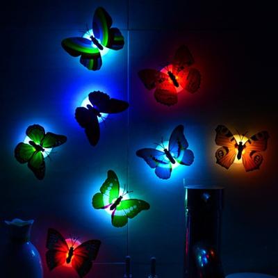Farbwechselndes süßes Schmetterlings-LED-Nachtlicht für Zuhause, Zimmer, Schreibtisch, Wanddekoration