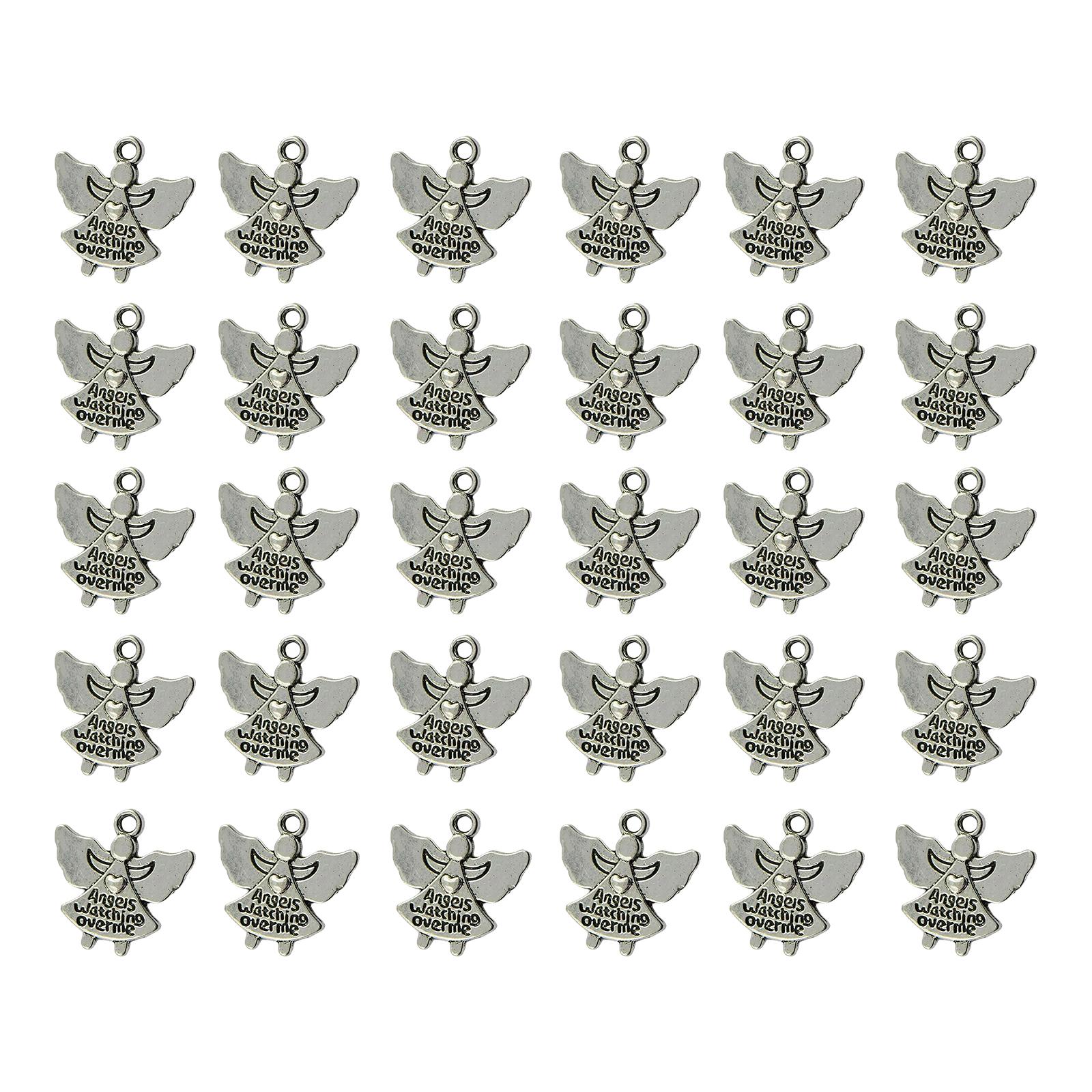 

Набір з 30 підвісок-ангелів з античного сплаву, унікальні шарми-ангели для модної DIY біжутерії та прикраси дому S
