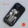 Grim Reaper Skull Skeleton Moblie Phone Case for Iphone 15 promax 12 13 pro 14 Pro  mini plus Lambskin Protective black Covers