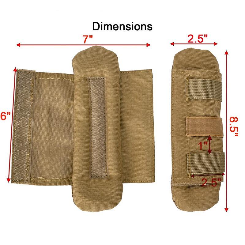 

Outdoor Anti-Slip Wear-Resistant Thickened Backpack Shoulder Pads Tactical Vest Bag Guitar Shoulder Pads Luggage Accessories 1pcs хаки