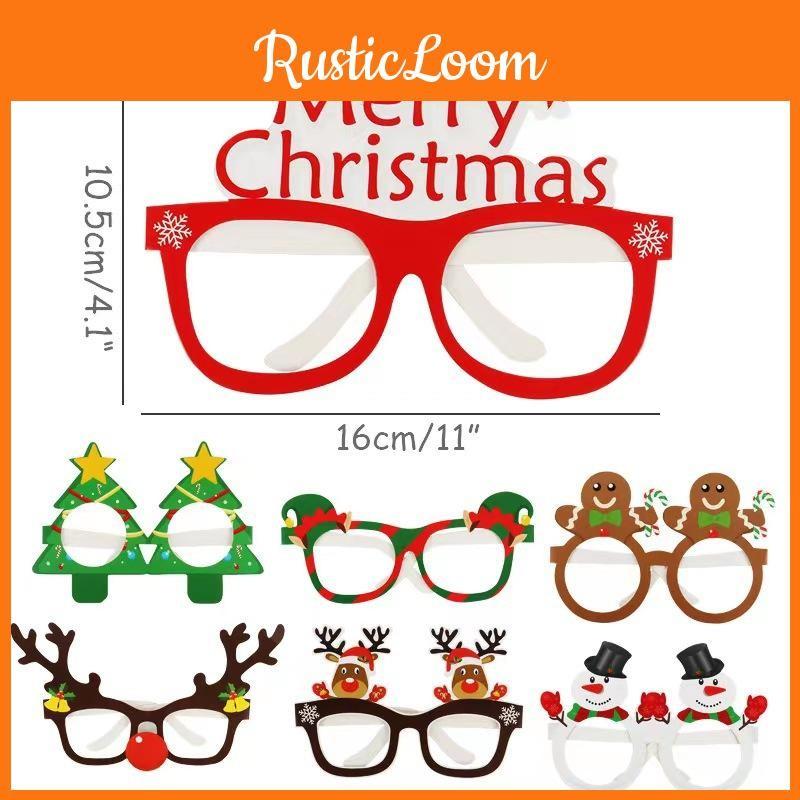 Kids Merry Christmas 3d Paper Glasses For Party Photo And Seasonal Event Decor