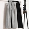 Women Plus Size Elastic Loose Cotton Casual Pants Long Solid Basic Trousers