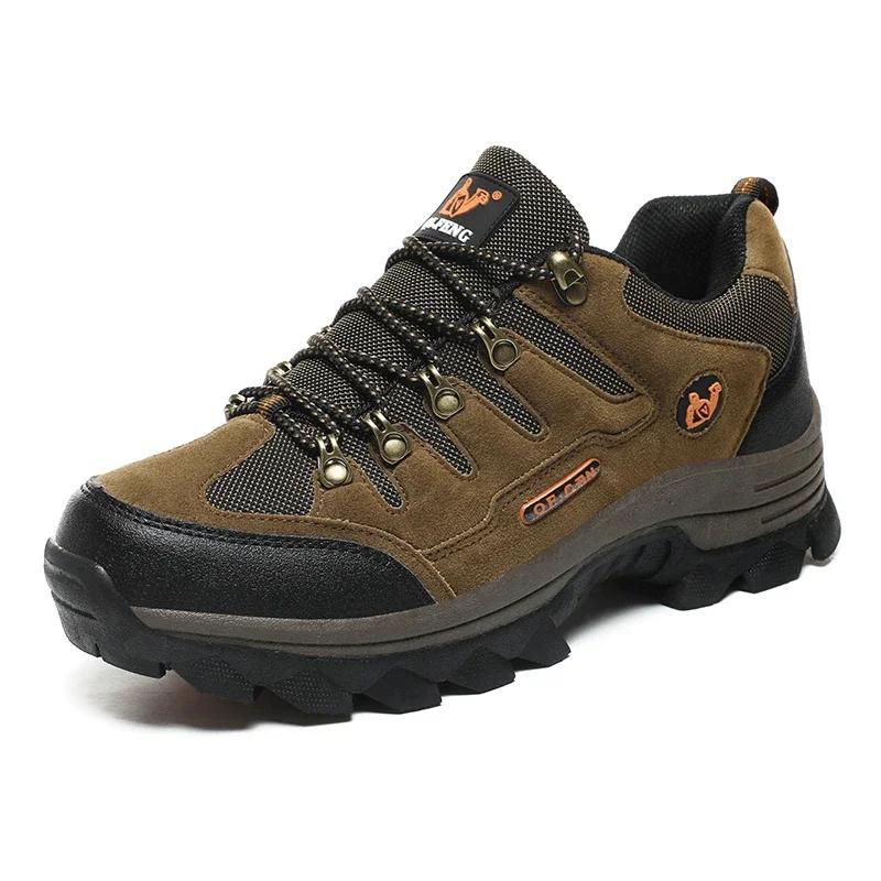2025 Outdoor Men's Sneaker Autumn Winter Couples Casual Shoes Mountaineering Shoes Men's Leather Walking Shoes Large Footwear