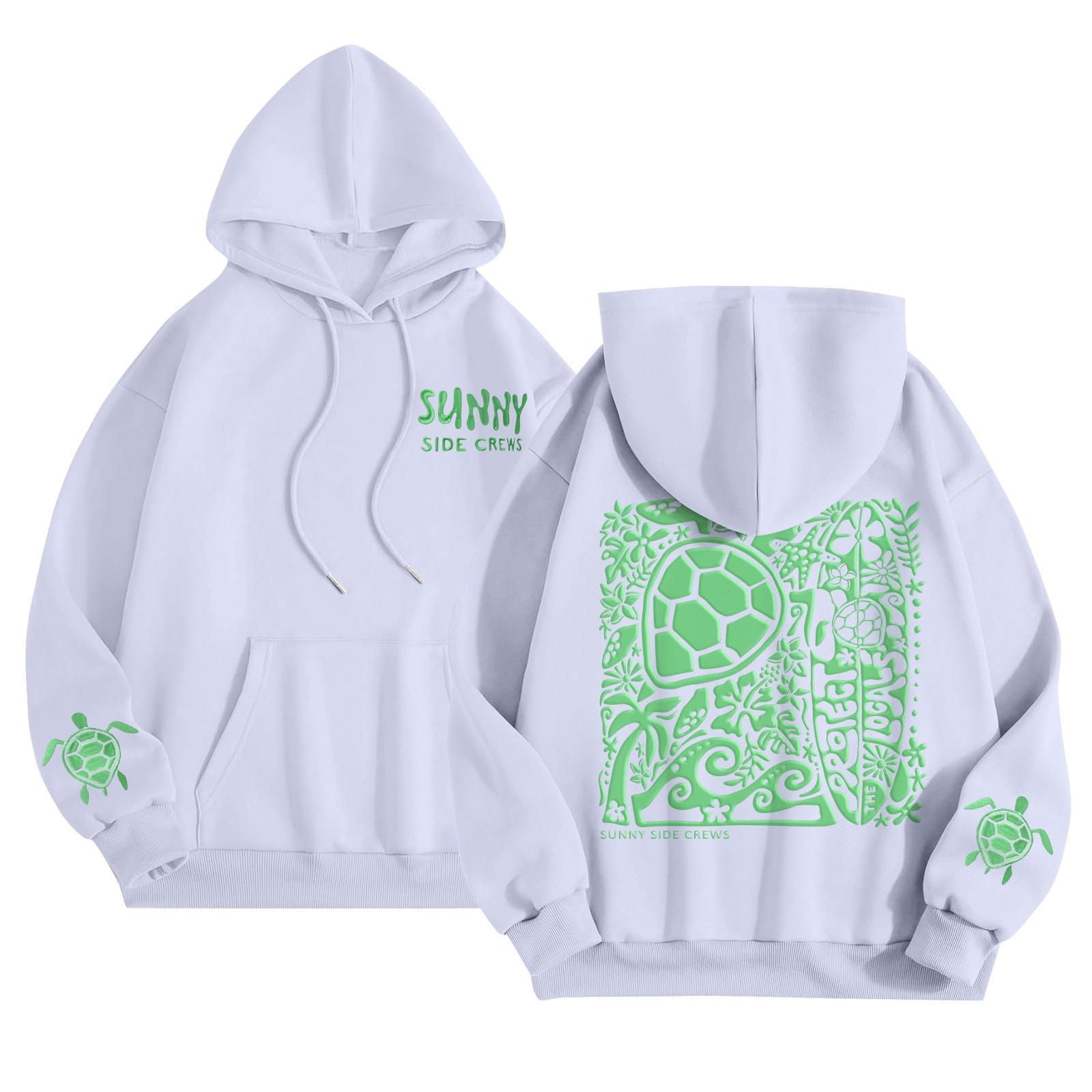 

Худі з графікою для жінок. Милі пуловери з довгим рукавом. Ошатні світшоти. Топи з літерами та капюшоном. Осінь, зима XL білий