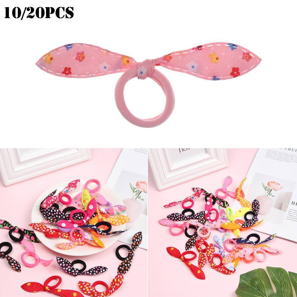 

Ponytail Holder Head Dress Rabbit Ears Elastic Hair Bands Hair Ropes Rubber Band Women Hairband 10Pcs