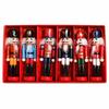 Wooden Painted Nutcracker Soldier Set of 6