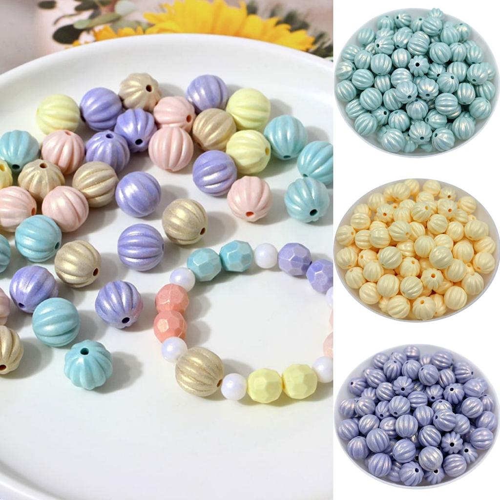Creativ 10 buc 11 MM Fabricare bratara lucrata manual Macaron margele de bricolaj margele acrilice perlate de pepene verde de culoare solida margele vrac margele