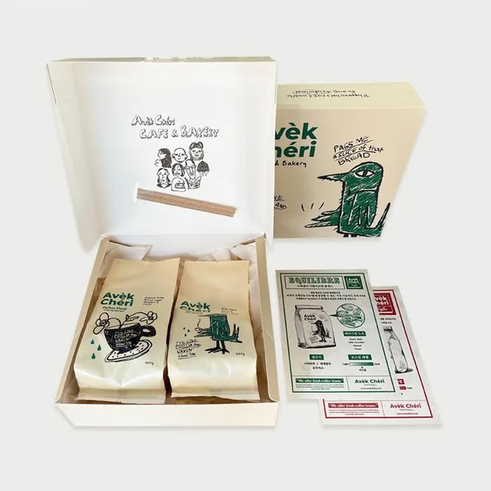 

Подарочный набор Abeksheri_Кофейный подарочный набор [пакет с зерном x 2] floral+floral