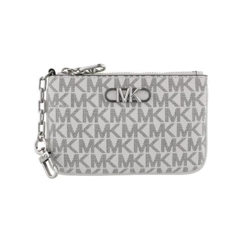 MICHAEL KORS Classic Letter Logo Pattern PVC Leather Wallet Women s White and Black чёрный