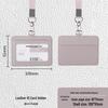Color Printed Leather ID Card Holder with Lanyard