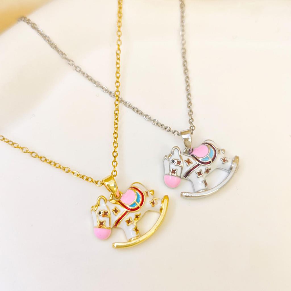 Women's Cloisonné Enamel Necklace - Ma Dao Cheng Gong INS Style, Versatile Celebrity Collarbone Chain