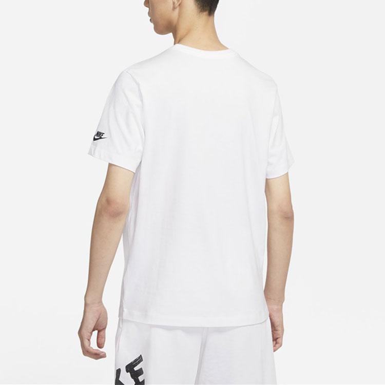 Nike Sportswear Fun Basketball Print Round Neck Short Sleeve T-Shirt Men Tops White DJ5362-100