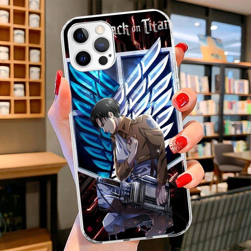A-Attack on T-Titan Levi Cover Phone Case For iPhone 16 17 Air 15 14 Pro Max 16E Phone Case 13 Mini 12 11 7 SE 8 Print Pattern F