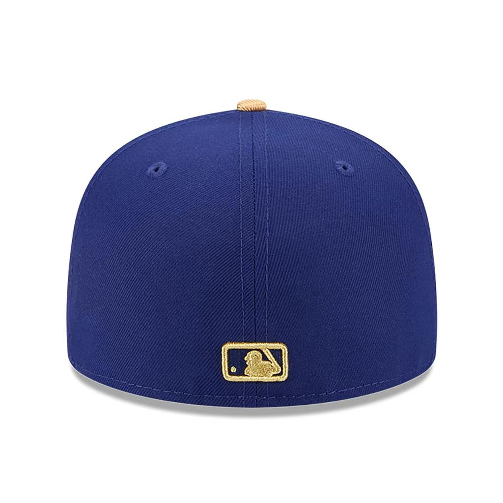 [New Era] 7 (approx. 55.8 cm) 2025 Gold Collection Overseas Import Cap 59FIFTY Los Angeles Dodgers MLB 2025 GOLD COLLECTION FITTED CAP ROYAL BLUE LOS