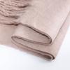 Men's and Women's Thick Woolen Scarf: Solid Color Knitted, Warm, Tassel-Edged, Imitation Cashmere for Winter